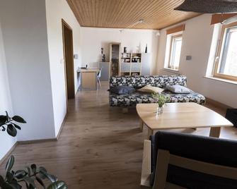 Your top apartment in the countryside, excellent transport links, Wi-Fi - 德累斯顿 - 客厅