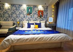 One Bedroom Studio Apartment In Hohhot Cbd Citymall King Size Bed - 呼和浩特 - 睡房